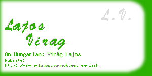 lajos virag business card