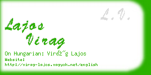 lajos virag business card